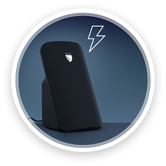 On your desk - For long work days with less EMF stress on your body.